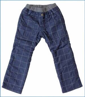 NEW BIT'Z KIDS kids fleece lined striped pants in blue
